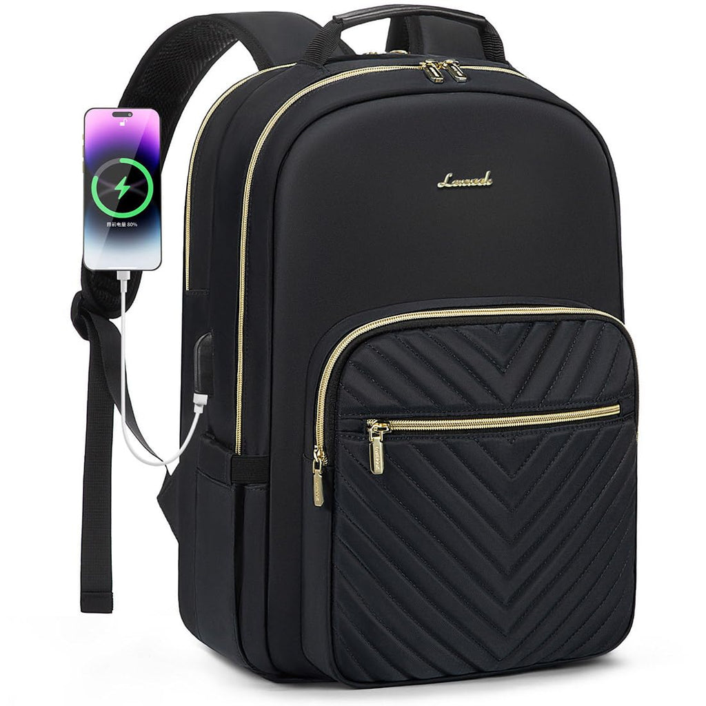 Chic Leather Laptop Backpack for Women - LoveVook - Backpack Bags by Handbags Specialist Headquarter | Available at Handbags Specialist Headquarter