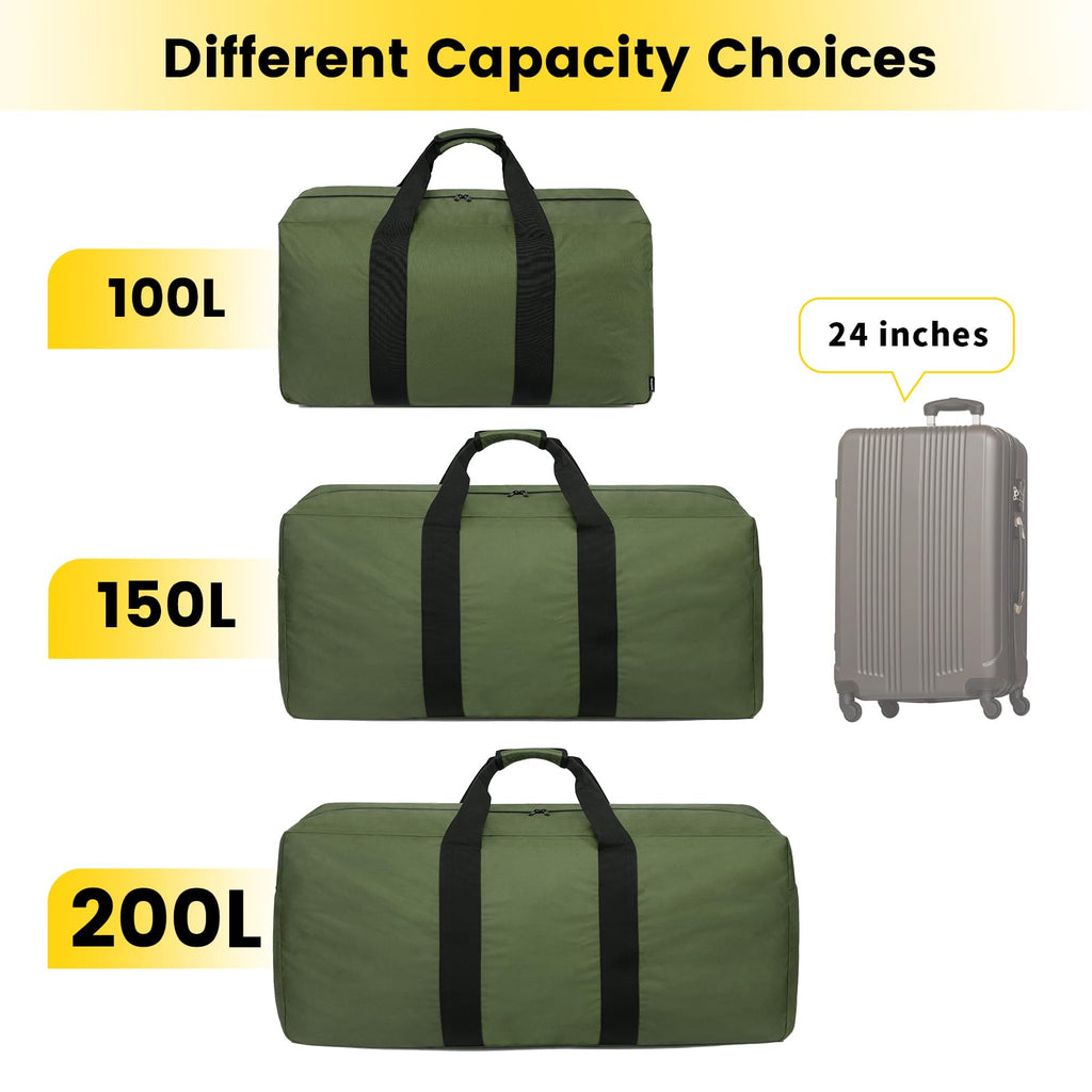 VoyagerMax 100L Travel Duffel - Foldable & Durable