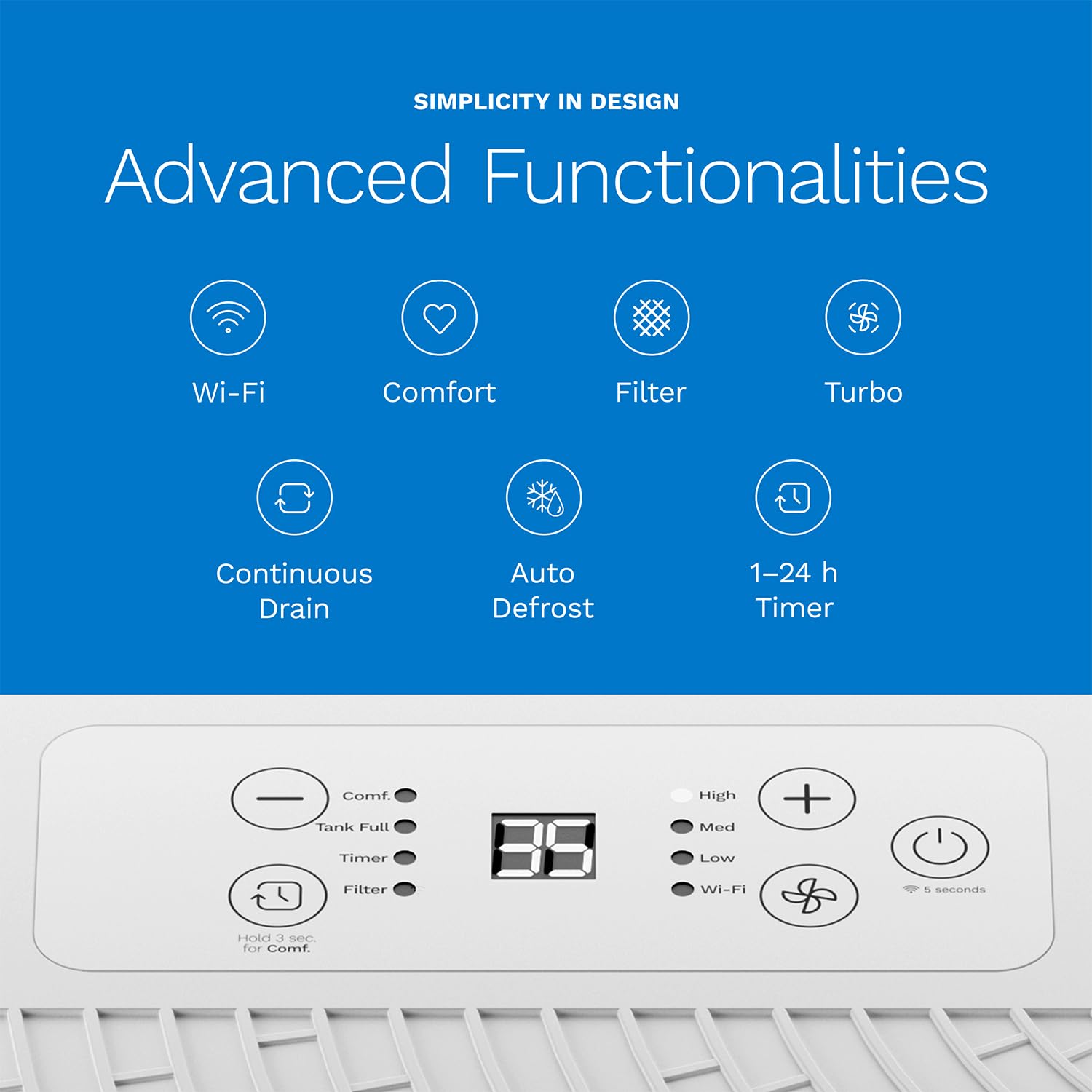 hOmeLabs Smart 50 Pint Dehumidifier 7000 Sq Ft - Decor by Handbags Specialist Headquarter | Available at Handbags Specialist Headquarter