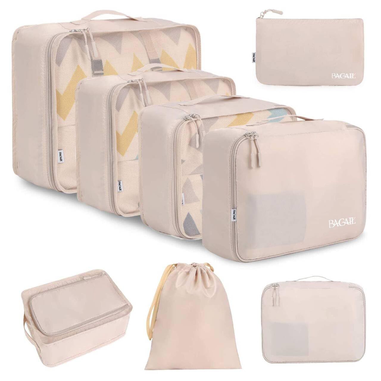 TravelMate 8-Piece Packing Cubes - Luggage Travel Bags by Handbags Specialist Headquarter | Available at Handbags Specialist Headquarter