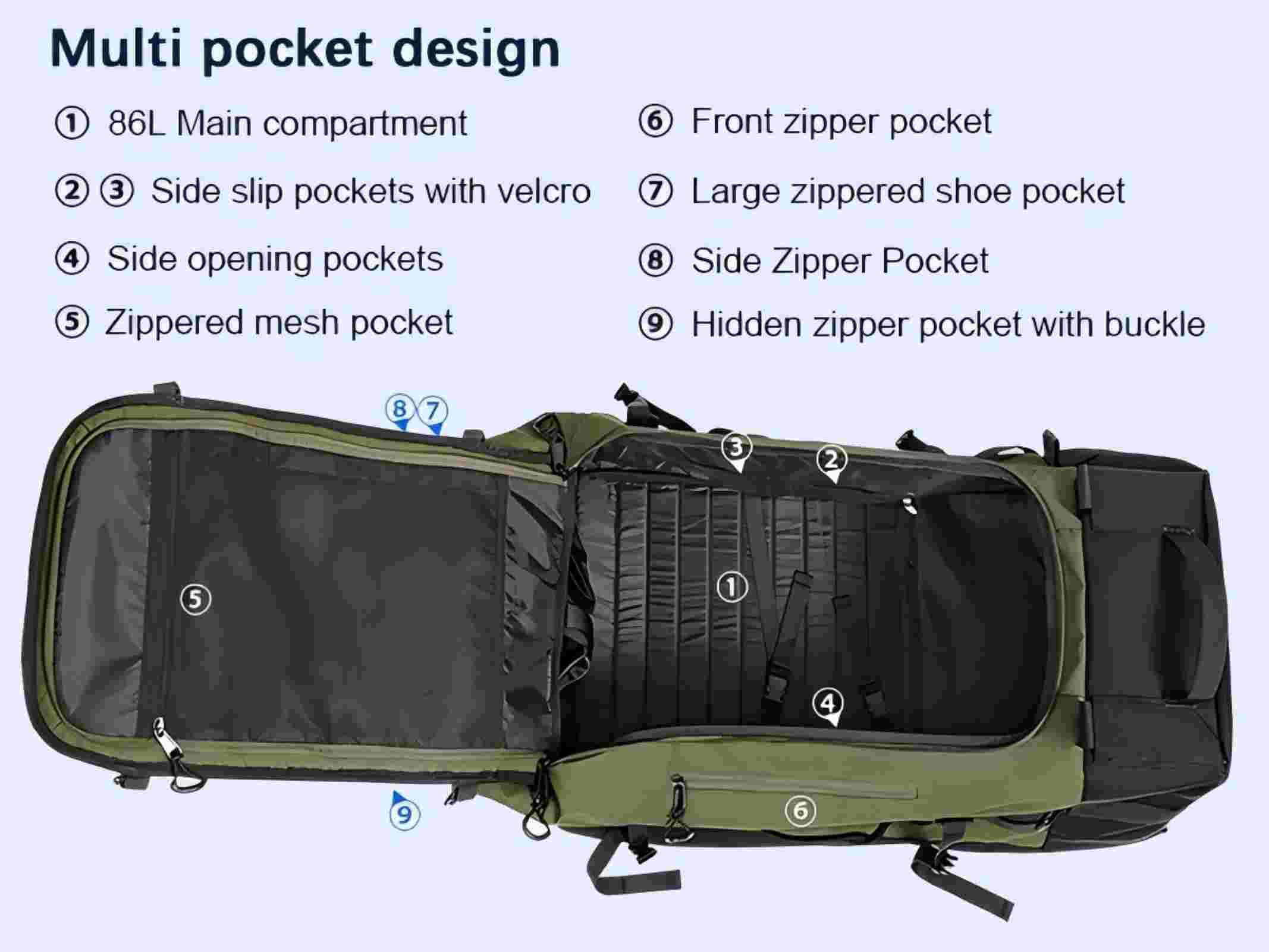 AquaRoll 29 Quilted Wheeled Duffle Backpack -  by Handbags Specialist Headquarter | Available at Handbags Specialist Headquarter