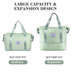 Pink Expandable Travel Duffel with Wet Pocket -  by Handbags Specialist Headquarter | Available at Handbags Specialist Headquarter