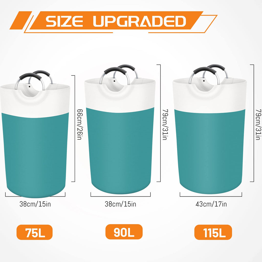 BlissTotes 90L Collapsible Laundry Hamper - Black - Laundry Baskets by Handbags Specialist Headquarter | Available at Handbags Specialist Headquarter