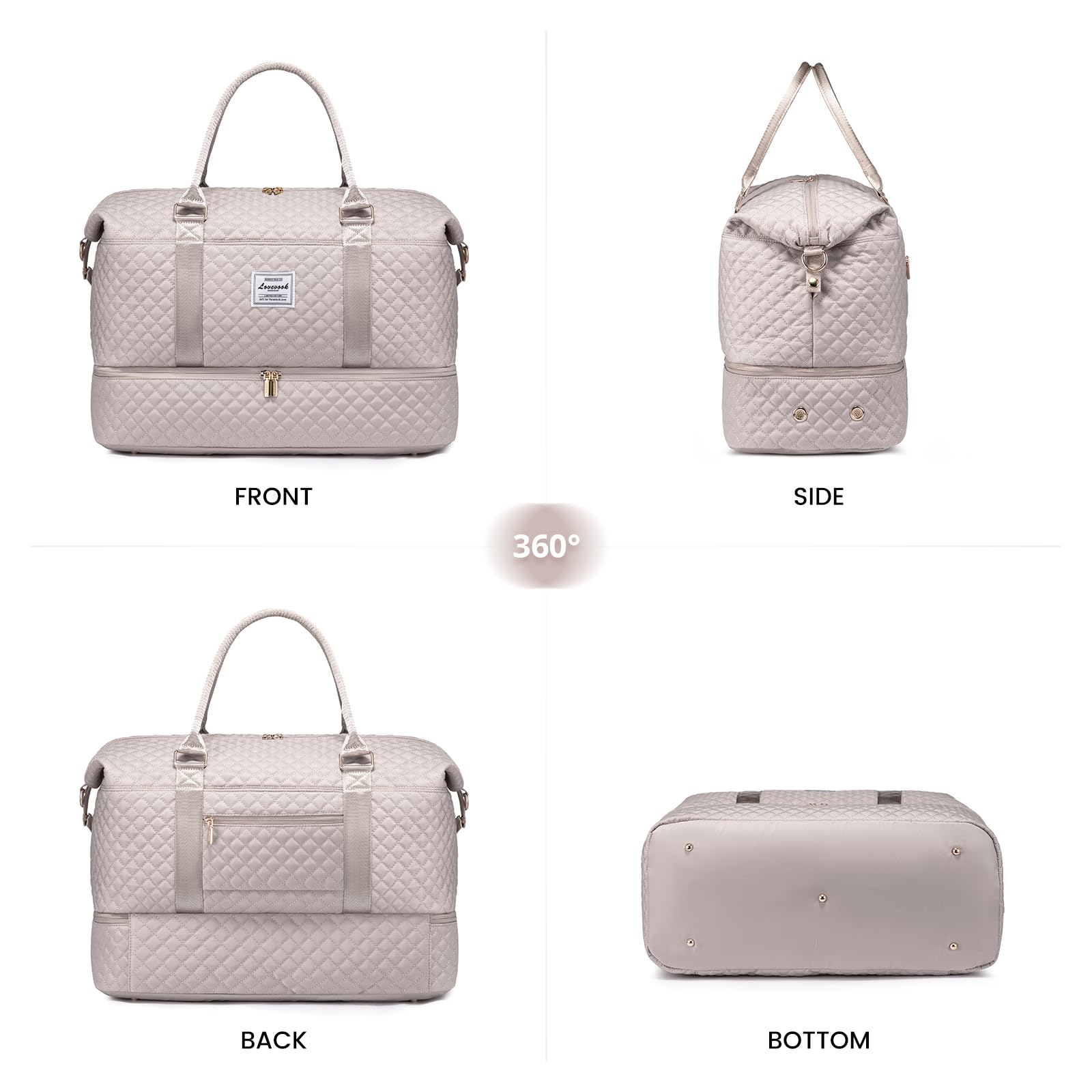 LOVEVOOK All-in-One Duffle: Travel & Gym Ready - Luggage Travel Bags by Handbags Specialist Headquarter | Available at Handbags Specialist Headquarter