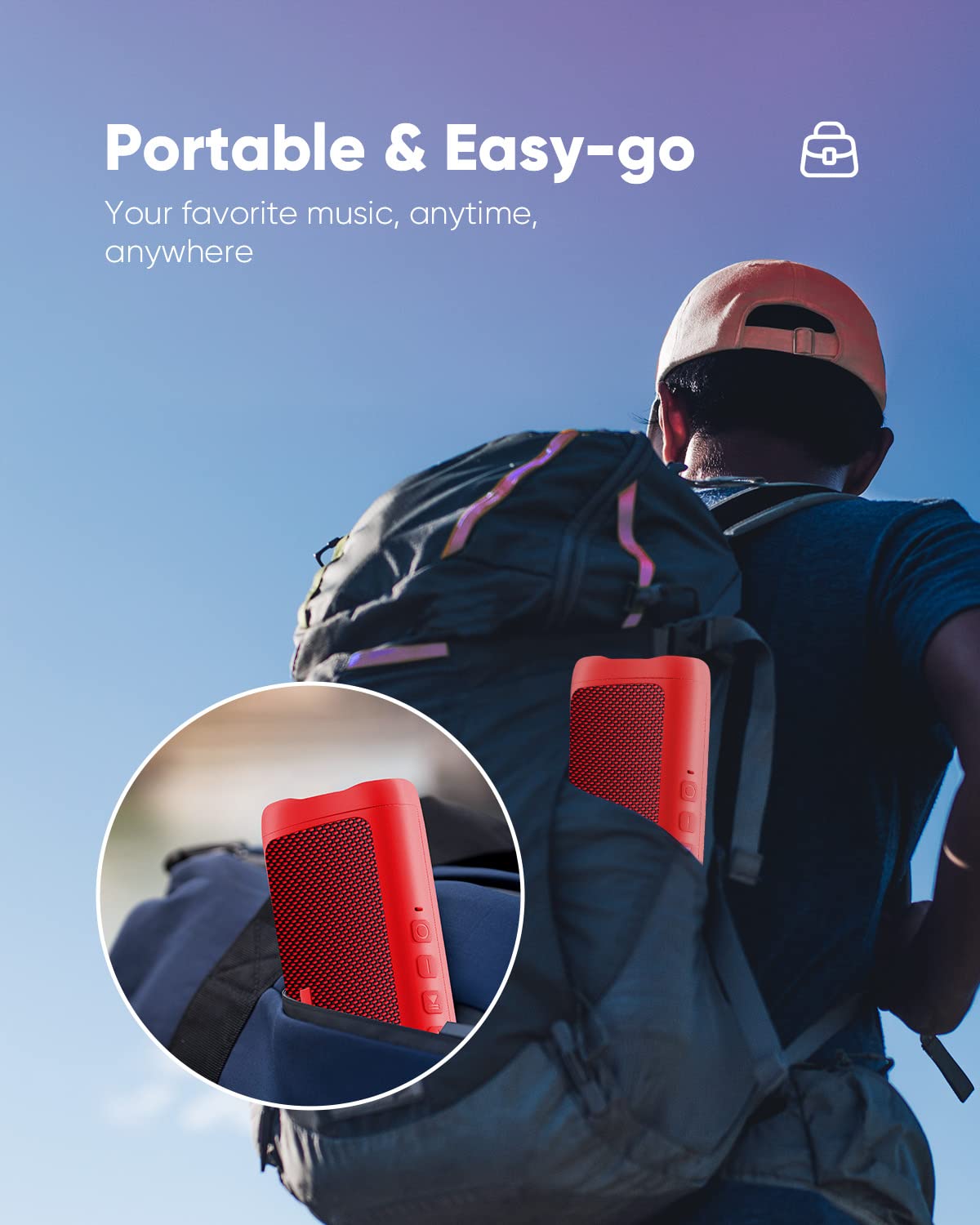 EchoVibe: Portable Waterproof Bluetooth Speaker - Decor by Handbags Specialist Headquarter | Available at Handbags Specialist Headquarter