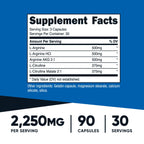 Nutricost Nitric Oxide Surge 2250mg - 180 Caps - Health & Household by Handbags Specialist Headquarter | Available at Handbags Specialist Headquarter