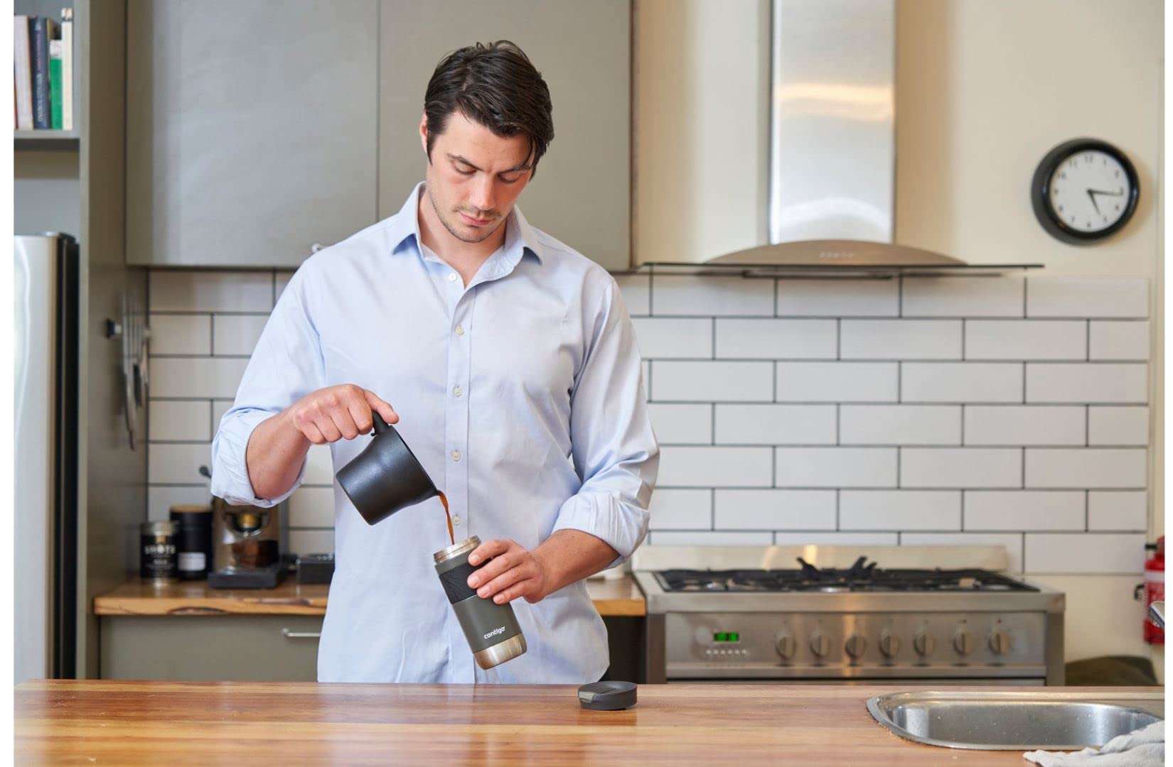 SNAPSEAL Grip Stainless Travel Mug 20oz - Blue/Berry - Water Bottles by Handbags Specialist Headquarter | Available at Handbags Specialist Headquarter