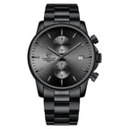 Golden Hour Elite Chrono Steel Men’s Quartz Watch