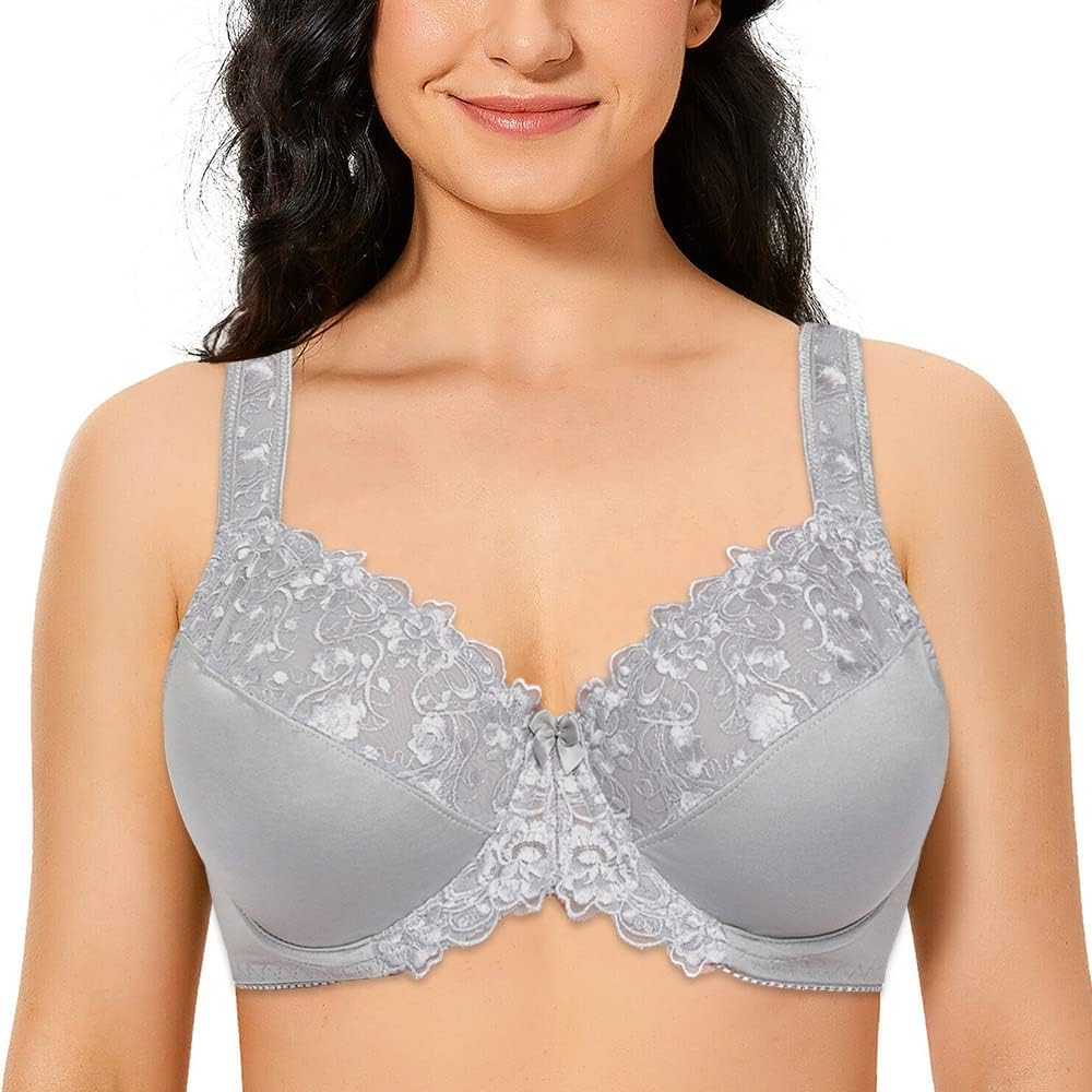Blossom Embrace: Luxe Lace Full Coverage Bra