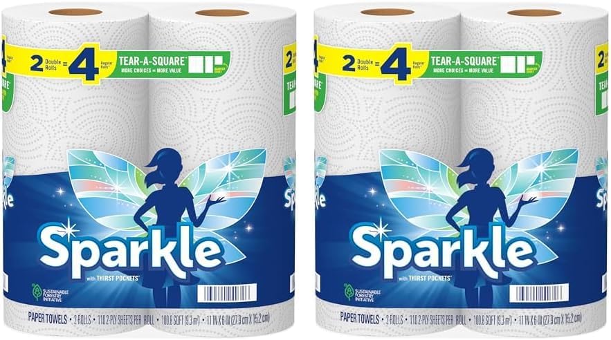 Sparkle Flexi-Towels: Double Roll Convenience - Paper Towels by Handbags Specialist Headquarter | Available at Handbags Specialist Headquarter