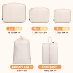 TravelMate 8-Piece Packing Cubes - Luggage Travel Bags by Handbags Specialist Headquarter | Available at Handbags Specialist Headquarter