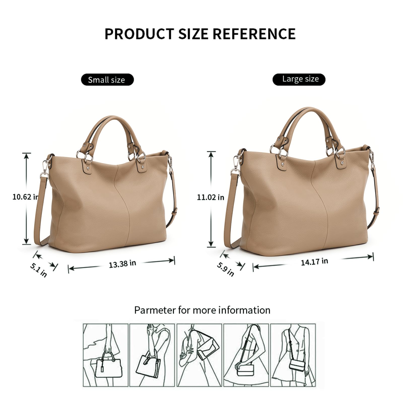 Kattee Women's Leather Tote Bag