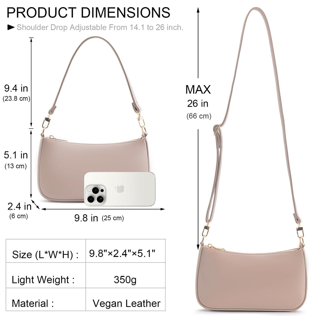 Retro Vegan Leather Shoulder Bag -  by Handbags Specialist Headquarter | Available at Handbags Specialist Headquarter