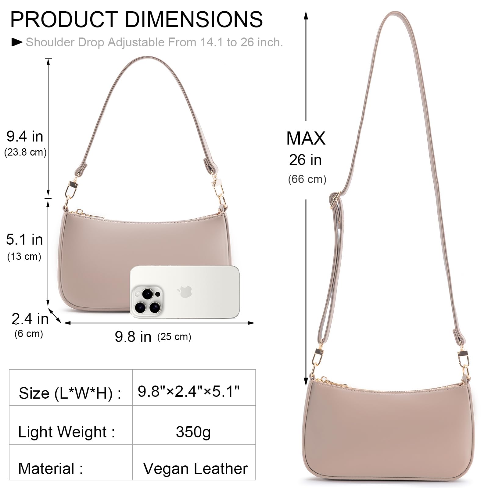 Retro Vegan Leather Shoulder Bag -  by Handbags Specialist Headquarter | Available at Handbags Specialist Headquarter