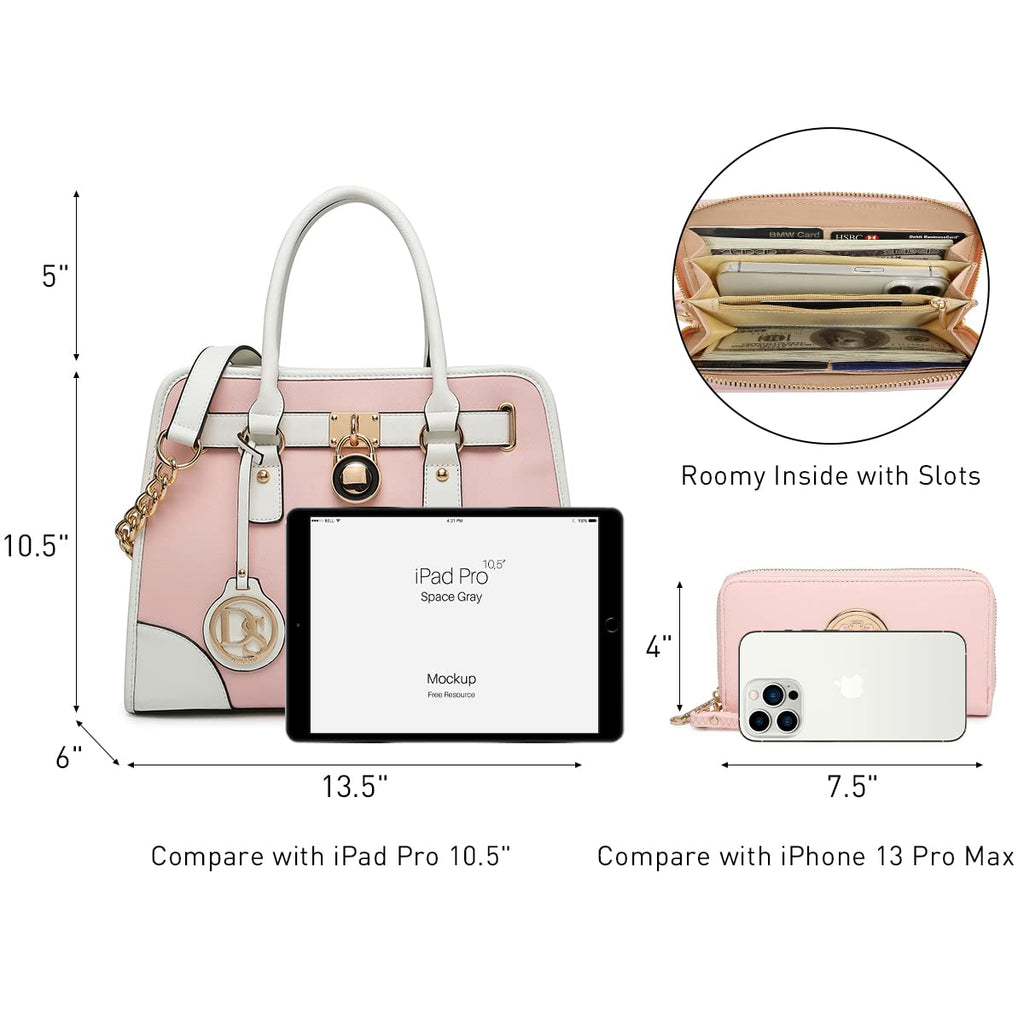 Dasein Women’s 2pcs Satchel & Shoulder Bag Set