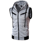 PrevFit Men's Sleeveless Zip-Up Hoodie Vest