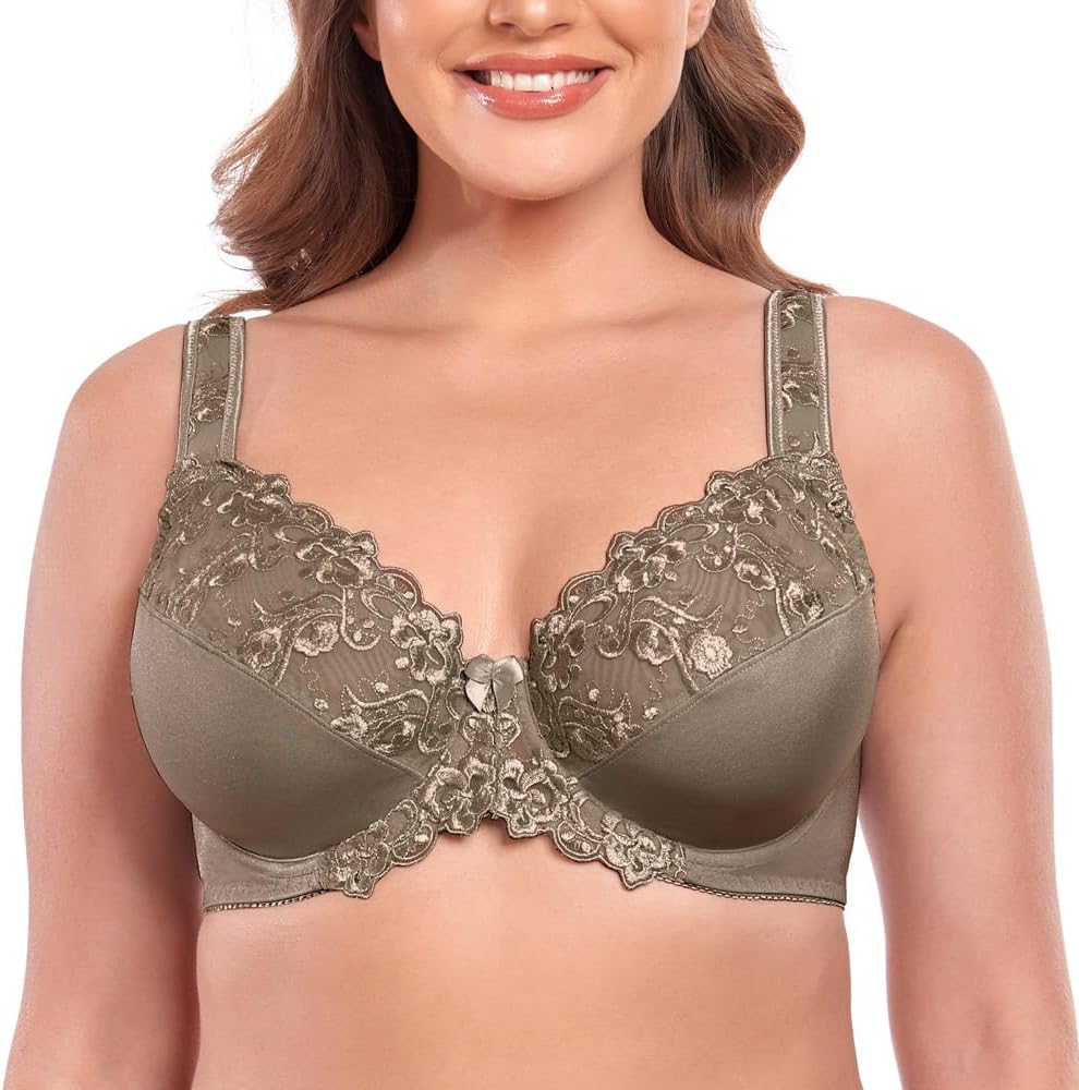 Blossom Embrace: Luxe Lace Full Coverage Bra