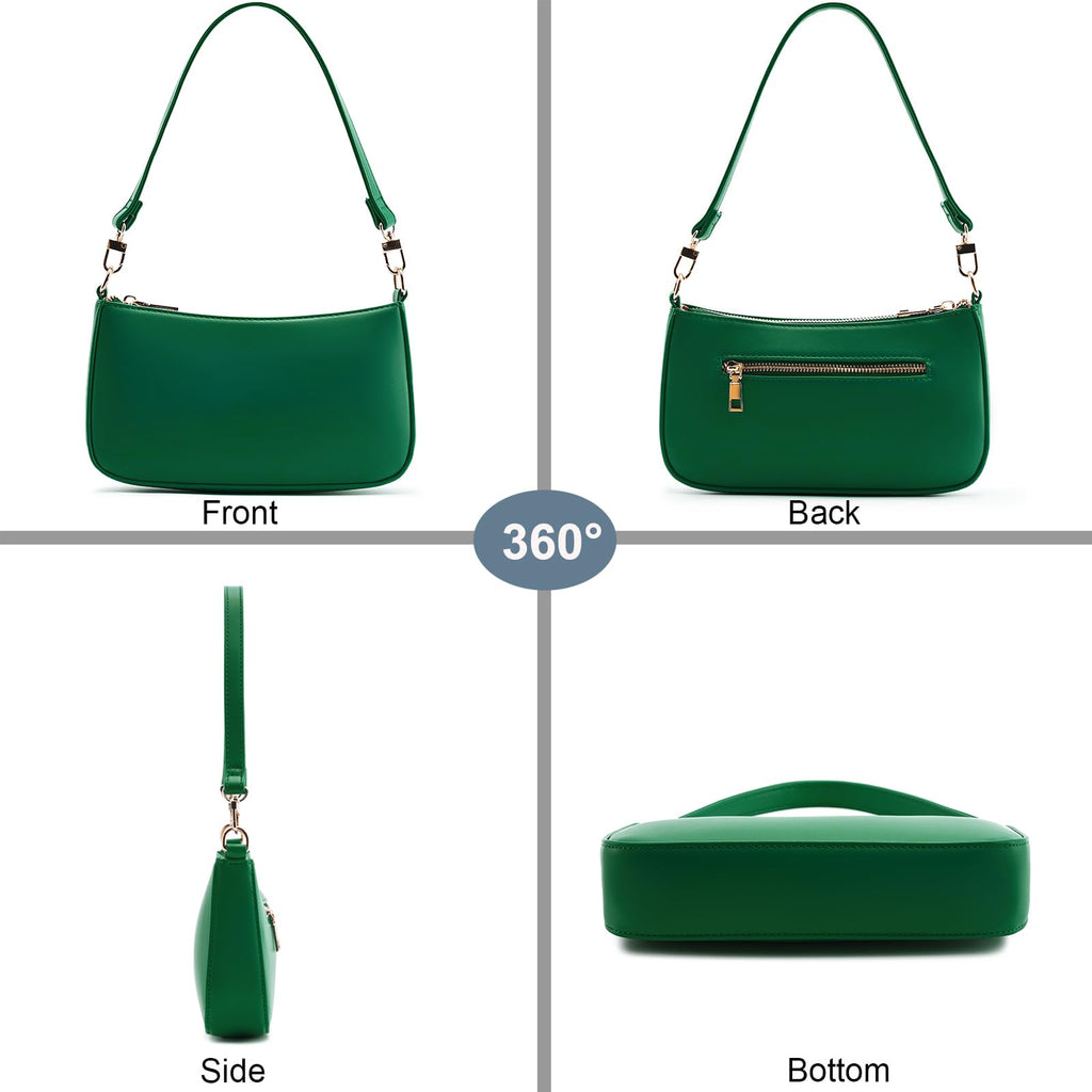 Retro Vegan Leather Shoulder Bag -  by Handbags Specialist Headquarter | Available at Handbags Specialist Headquarter