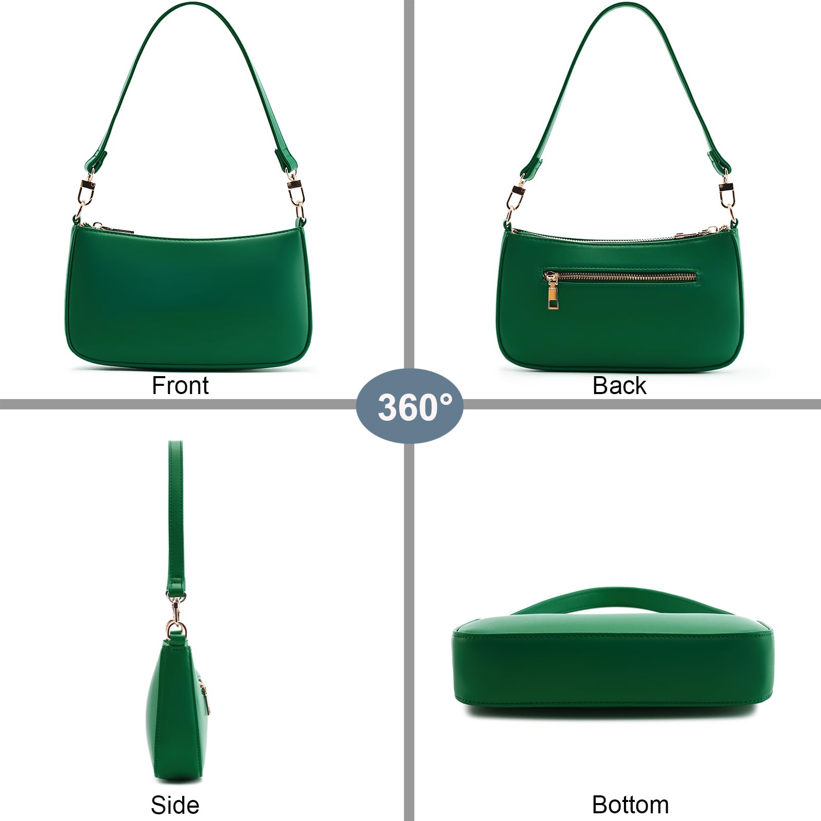 Retro Vegan Leather Shoulder Bag -  by Handbags Specialist Headquarter | Available at Handbags Specialist Headquarter