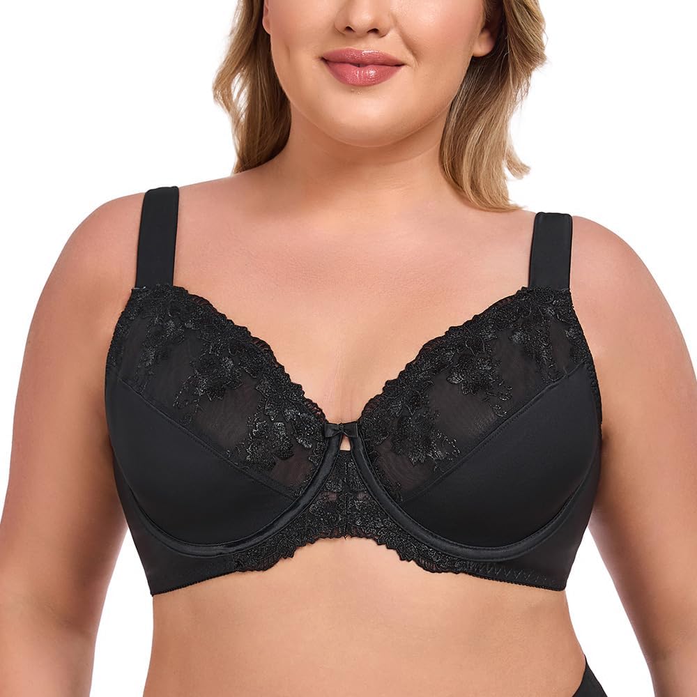 Blossom Embrace: Luxe Lace Full Coverage Bra
