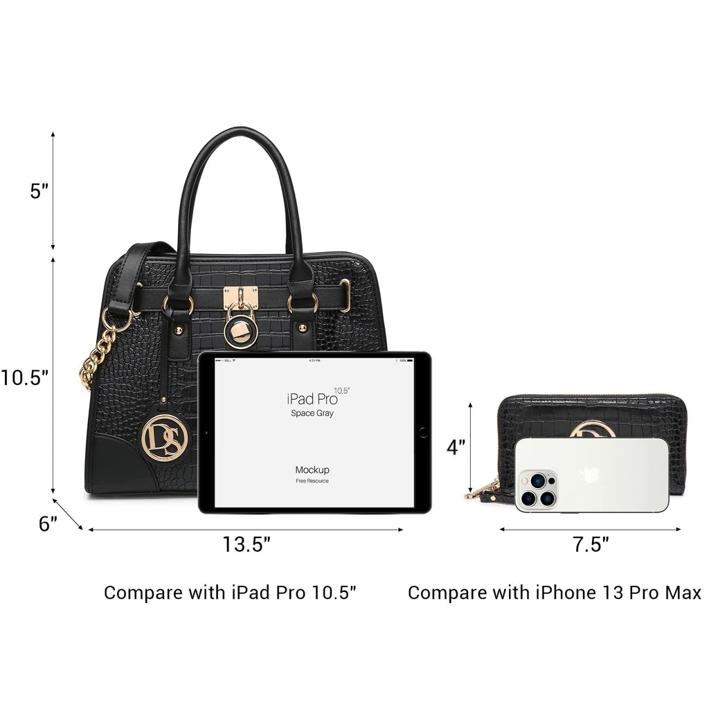 Dasein Women’s 2pcs Satchel & Shoulder Bag Set