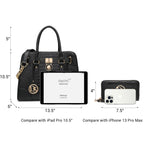 Dasein Women’s 2pcs Satchel & Shoulder Bag Set