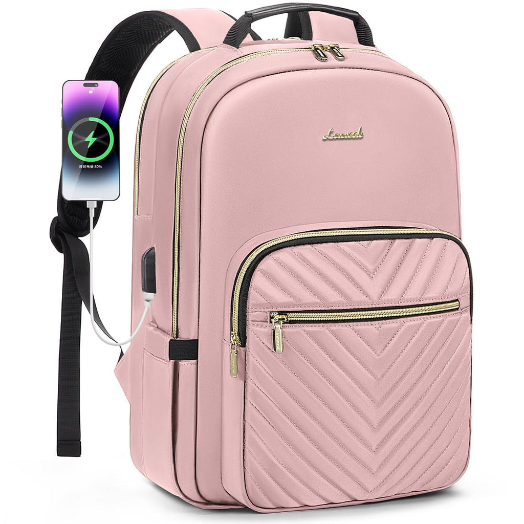 Chic Leather Laptop Backpack for Women - LoveVook - Backpack Bags by Handbags Specialist Headquarter | Available at Handbags Specialist Headquarter
