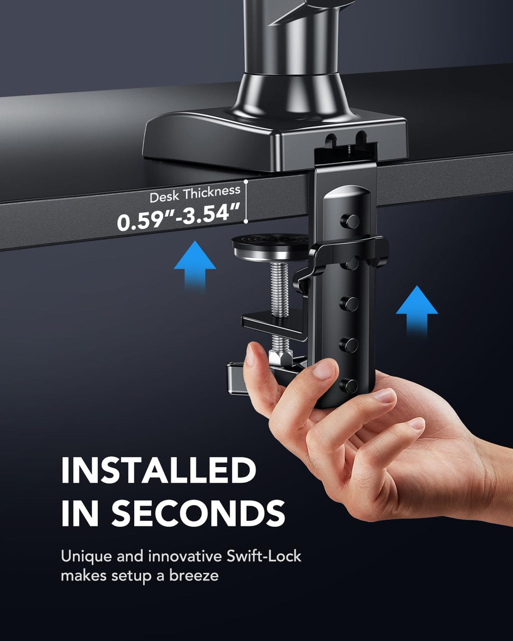 HUANUO Gas Monitor Arm - Adjustable VESA Stand - Gaming Accessories by Handbags Specialist Headquarter | Available at Handbags Specialist Headquarter