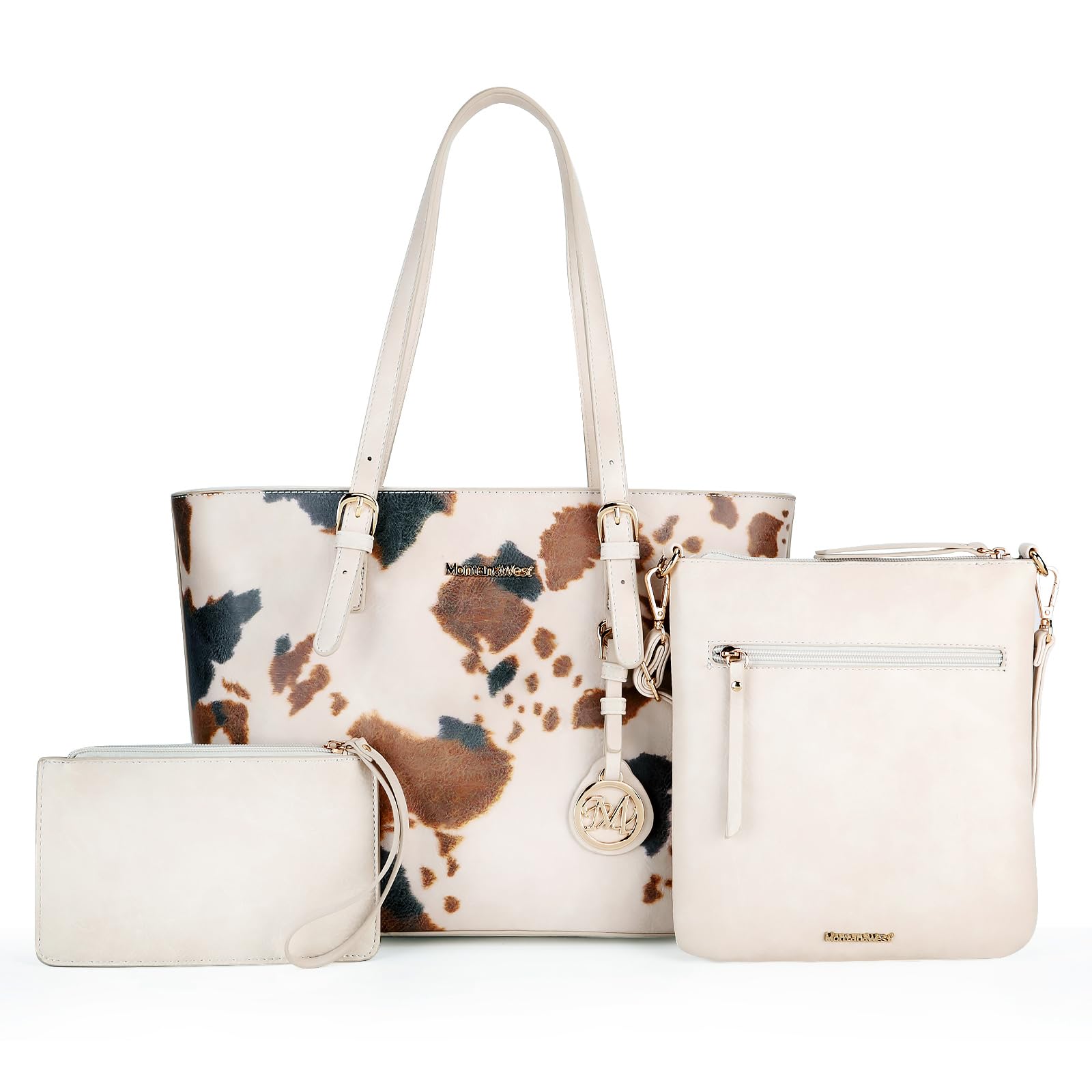 Leopard Luxe: Montana West 3pc Tote & Satchel Set