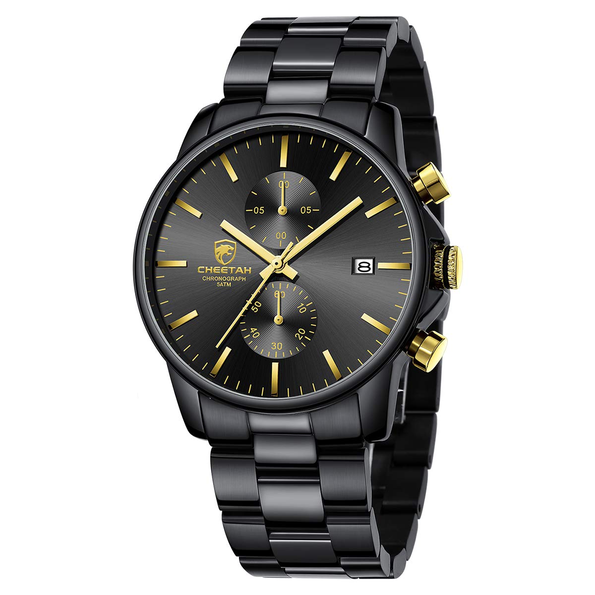 Golden Hour Elite Chrono Steel Men’s Quartz Watch