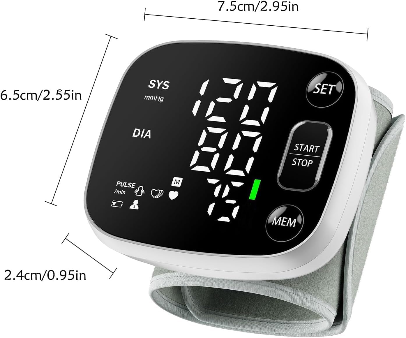OklarHome Wrist BP Monitor: Rechargeable, Voice, LED -  by Handbags Specialist Headquarter | Available at Handbags Specialist Headquarter
