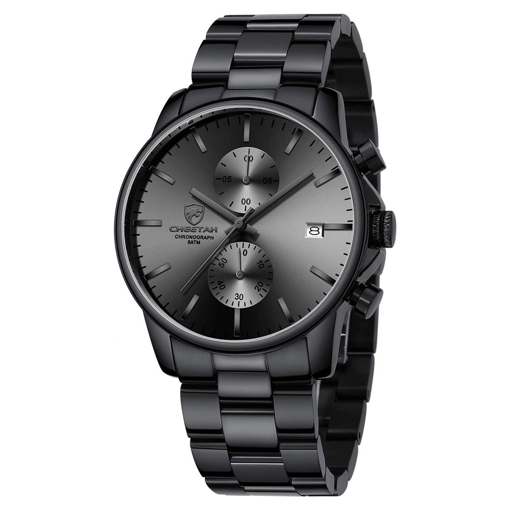 Golden Hour Elite Chrono Steel Men’s Quartz Watch