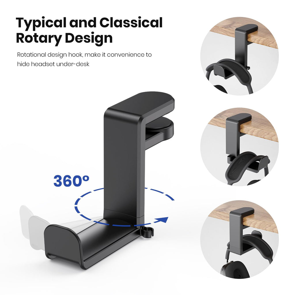 EURPMASK 360° Rotating Headphone Stand & Organizer - Gaming Accessories by Handbags Specialist Headquarter | Available at Handbags Specialist Headquarter