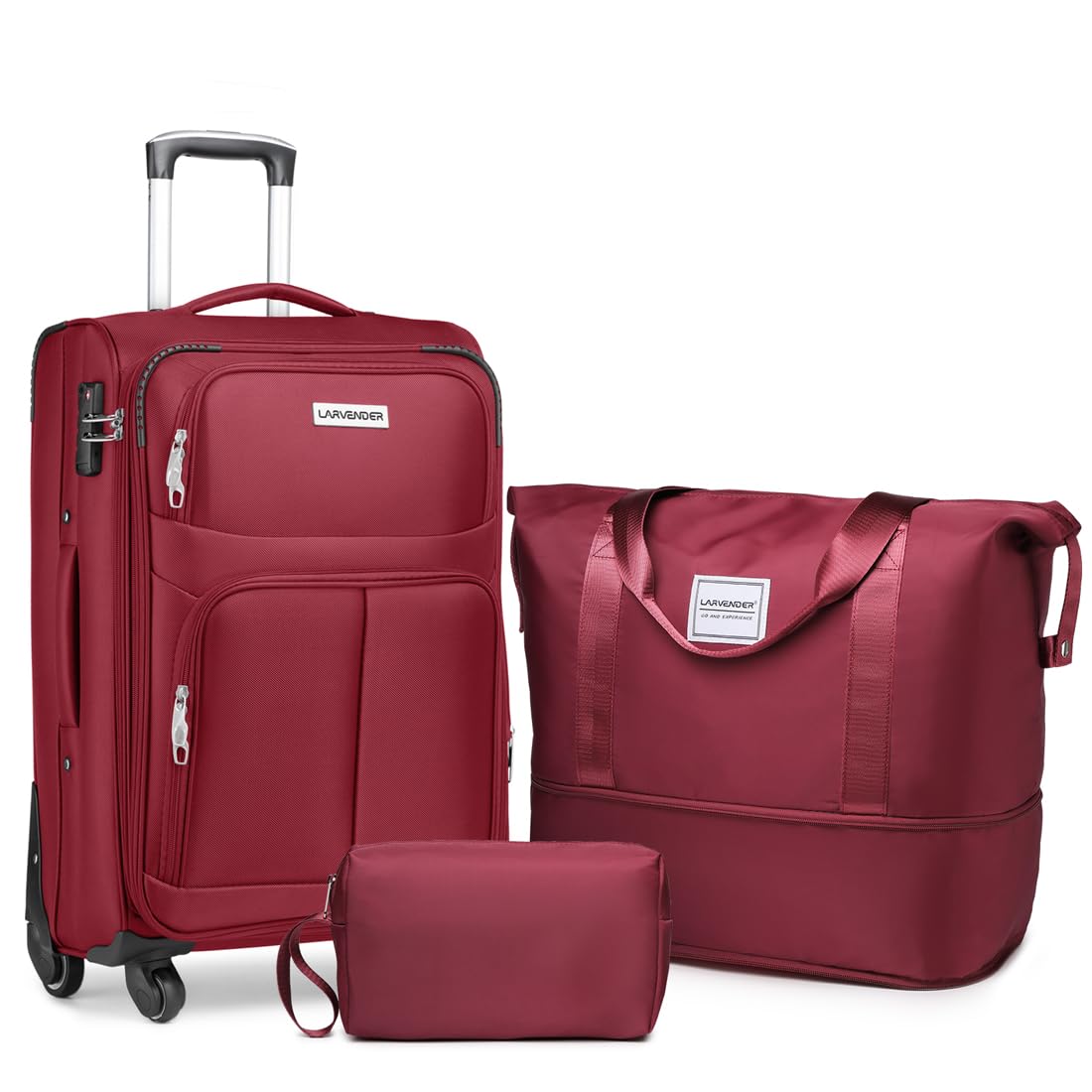 LARVENDER Expandable 5-Piece Spinner Luggage Set -  by Handbags Specialist Headquarter | Available at Handbags Specialist Headquarter