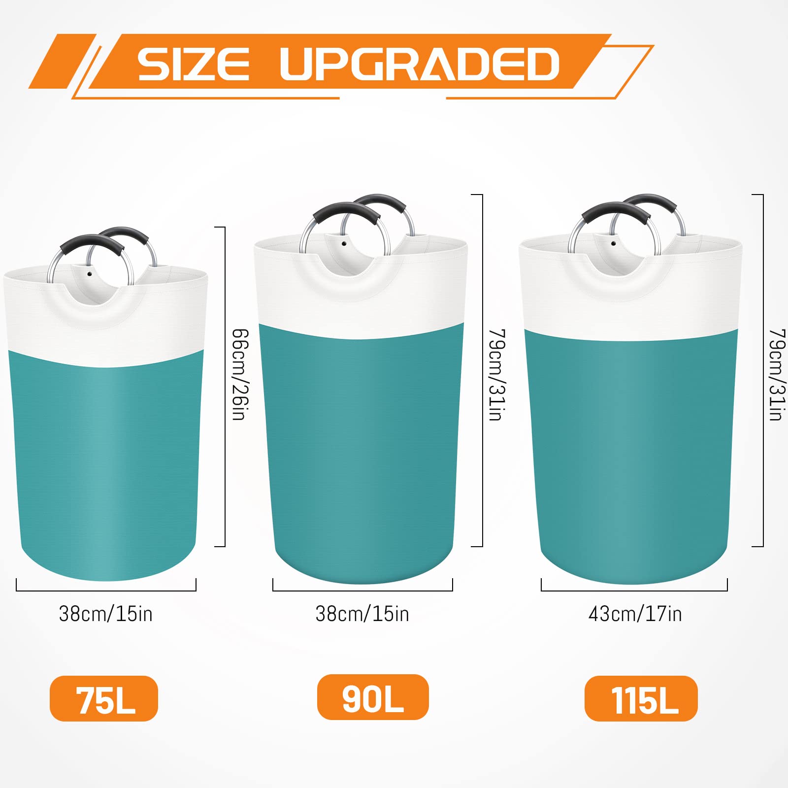 BlissTotes 90L Collapsible Laundry Hamper - Black - Laundry Baskets by Handbags Specialist Headquarter | Available at Handbags Specialist Headquarter