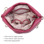 Dasein Luxe Vegan Hobo Bag with Rhinestones - Bucket Bag by Handbags Specialist Headquarter | Available at Handbags Specialist Headquarter