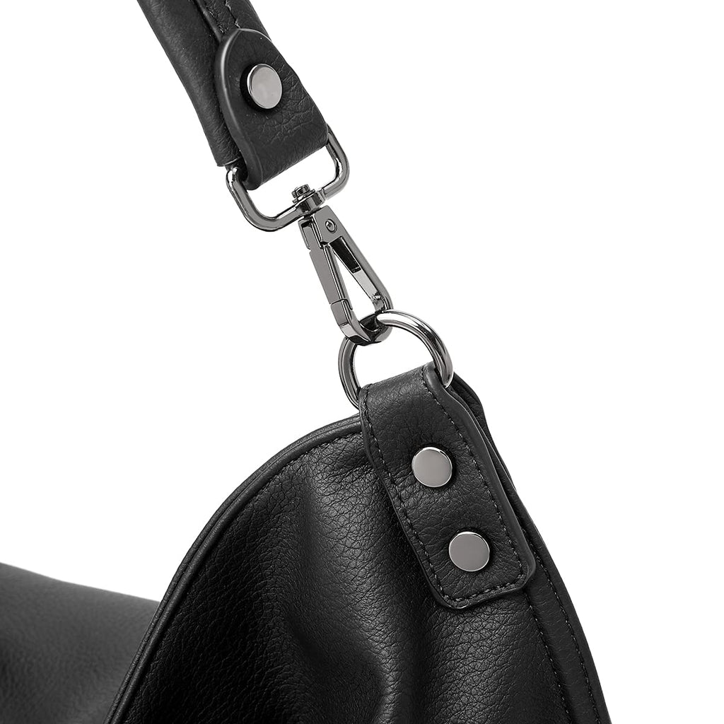 Lapsting Boho Faux Leather Hobo Shoulder Bag