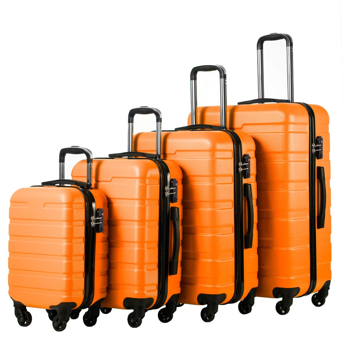 Coolife 3-Piece Hardshell Luggage Set - Navy