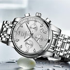 EclipseTime: Luminous Men's Luxury Chrono Watch