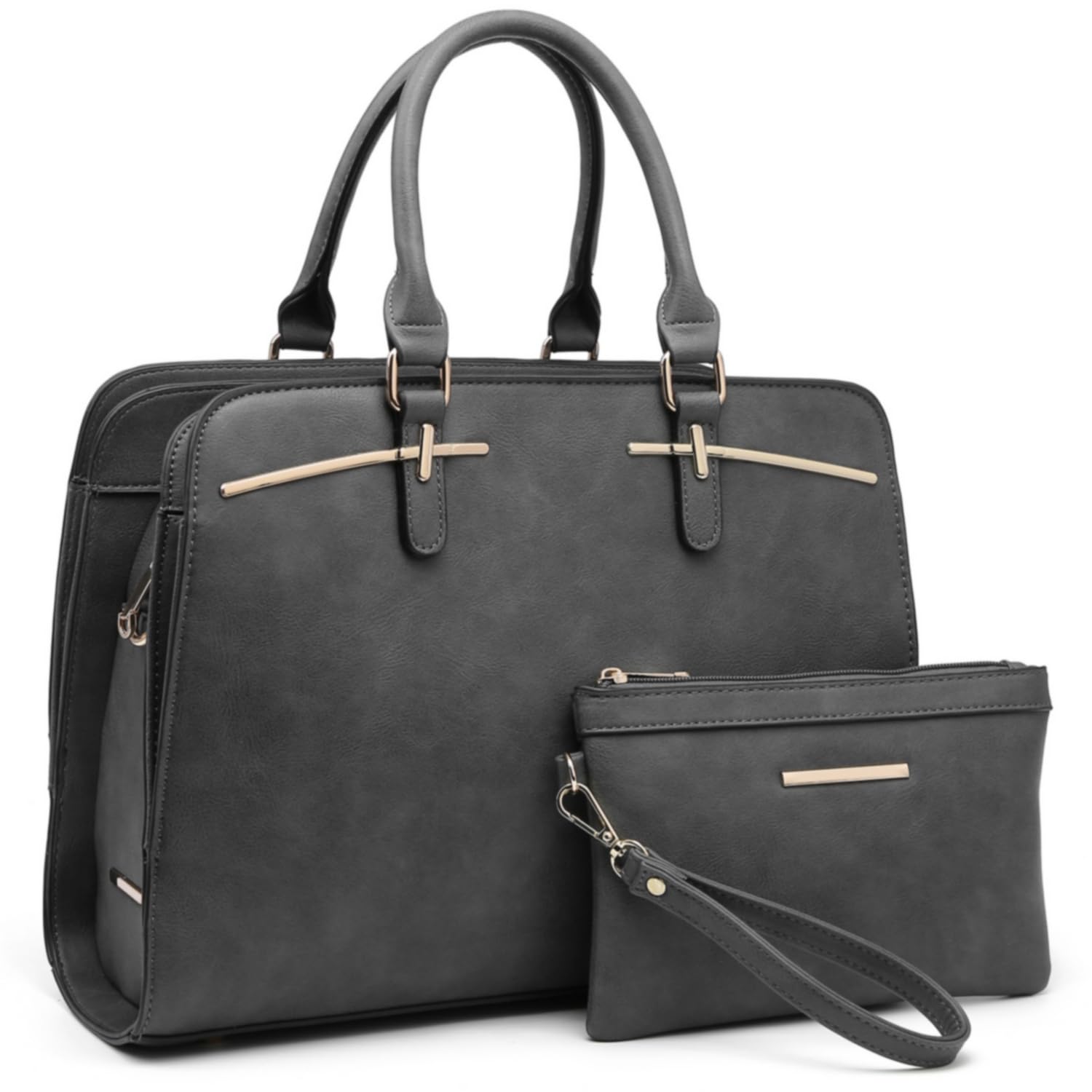 Women’s 2pc Tote & Wallet Handbag Set with 3 Compartments