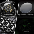 EclipseTime: Luminous Men's Luxury Chrono Watch