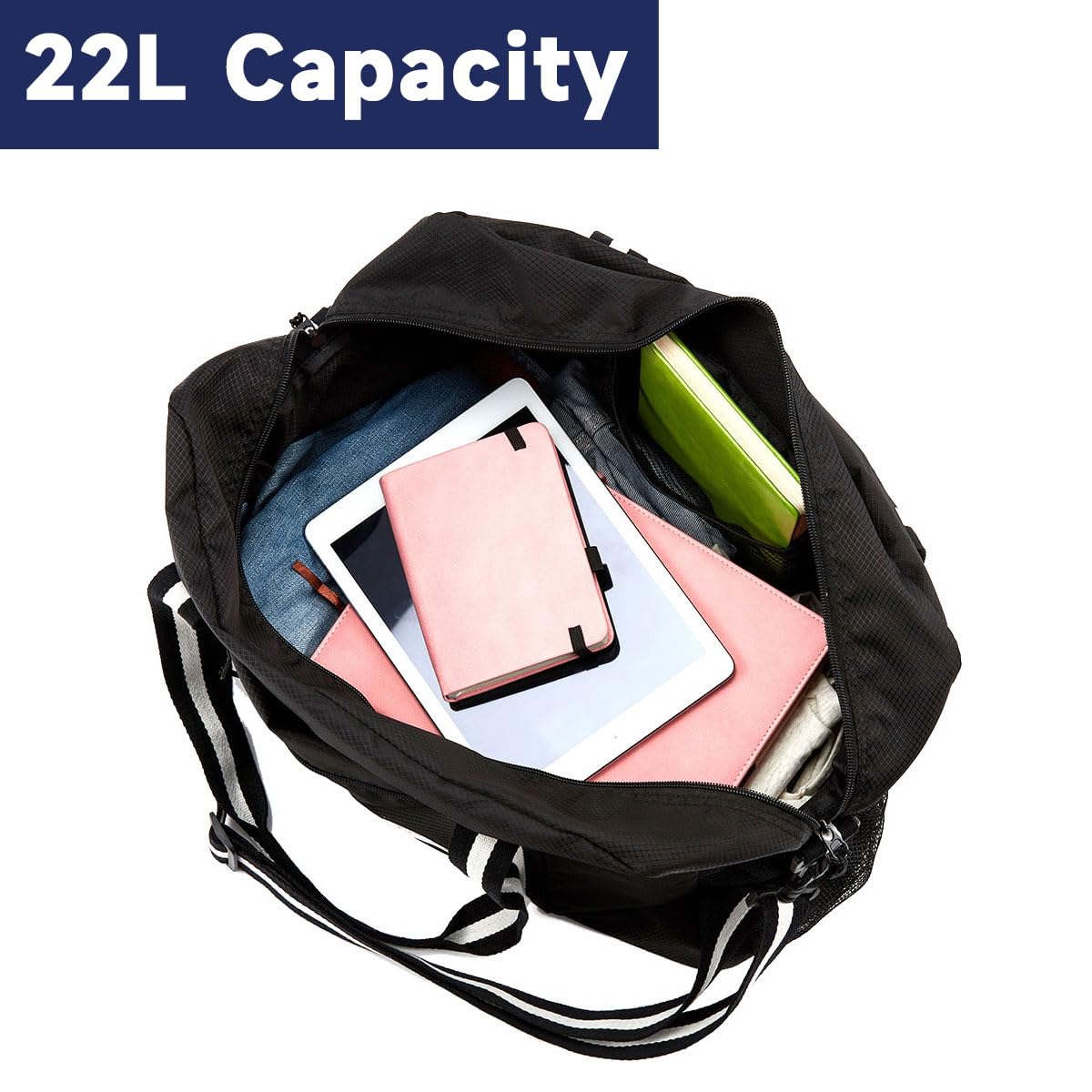 TravelLite Foldable Waterproof Duffle Tote Bag - Luggage Travel Bags by Handbags Specialist Headquarter | Available at Handbags Specialist Headquarter