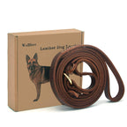 BronzeBark Slip Lead: Real Leather Adjustable Leash -  by Handbags Specialist Headquarter | Available at Handbags Specialist Headquarter
