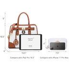 Dasein Women’s 2pcs Satchel & Shoulder Bag Set