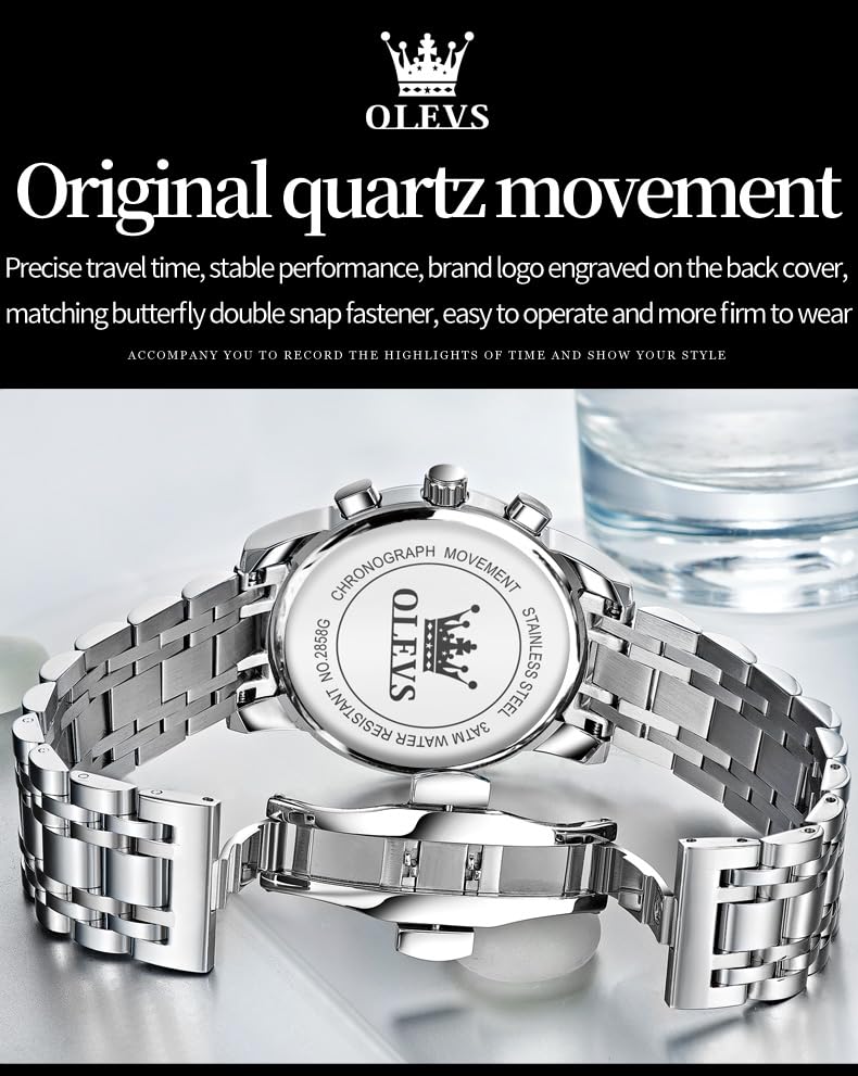 EclipseTime: Luminous Men's Luxury Chrono Watch