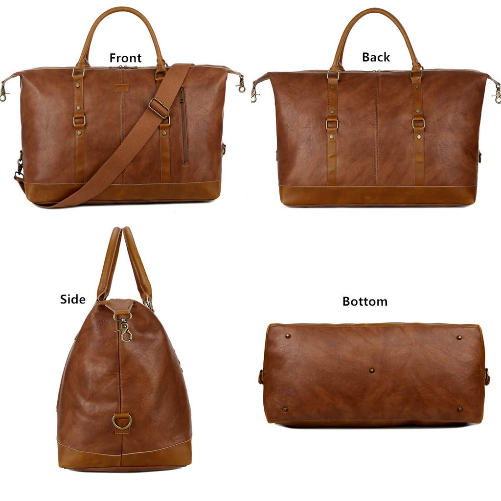 BAOSHA Vegan Leather Oversized Duffel Bag