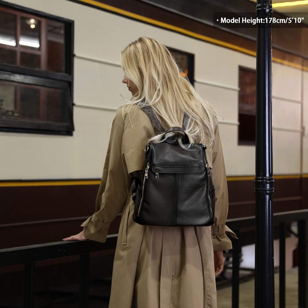 Kattee Women's Luxe Anti-Theft Leather Backpack Bag - Backpack Bags by Handbags Specialist Headquarter | Available at Handbags Specialist Headquarter