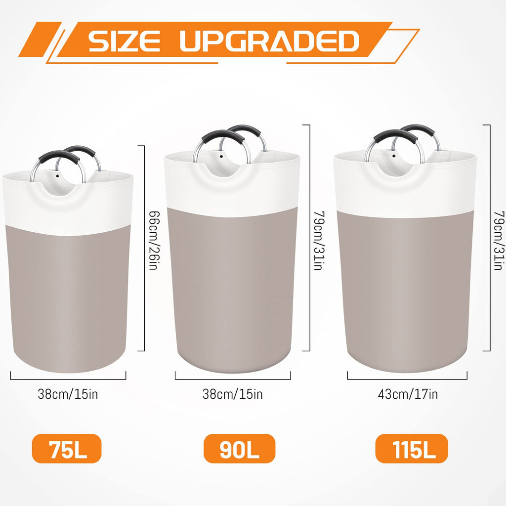 BlissTotes 90L Collapsible Laundry Hamper - Black - Laundry Baskets by Handbags Specialist Headquarter | Available at Handbags Specialist Headquarter