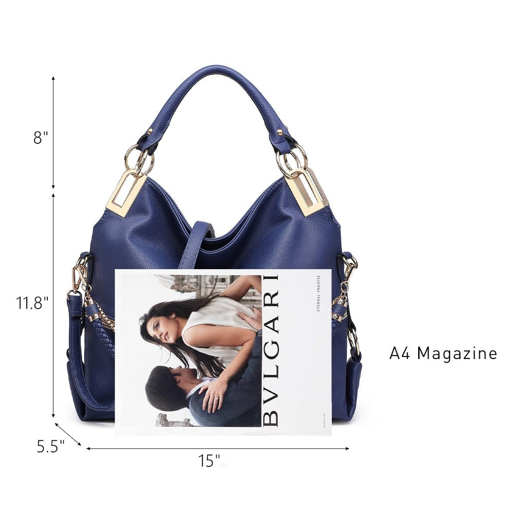 Dasein Luxe Vegan Hobo Bag with Rhinestones - Bucket Bag by Handbags Specialist Headquarter | Available at Handbags Specialist Headquarter