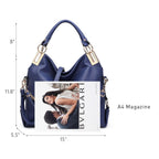 Dasein Luxe Vegan Hobo Bag with Rhinestones - Bucket Bag by Handbags Specialist Headquarter | Available at Handbags Specialist Headquarter